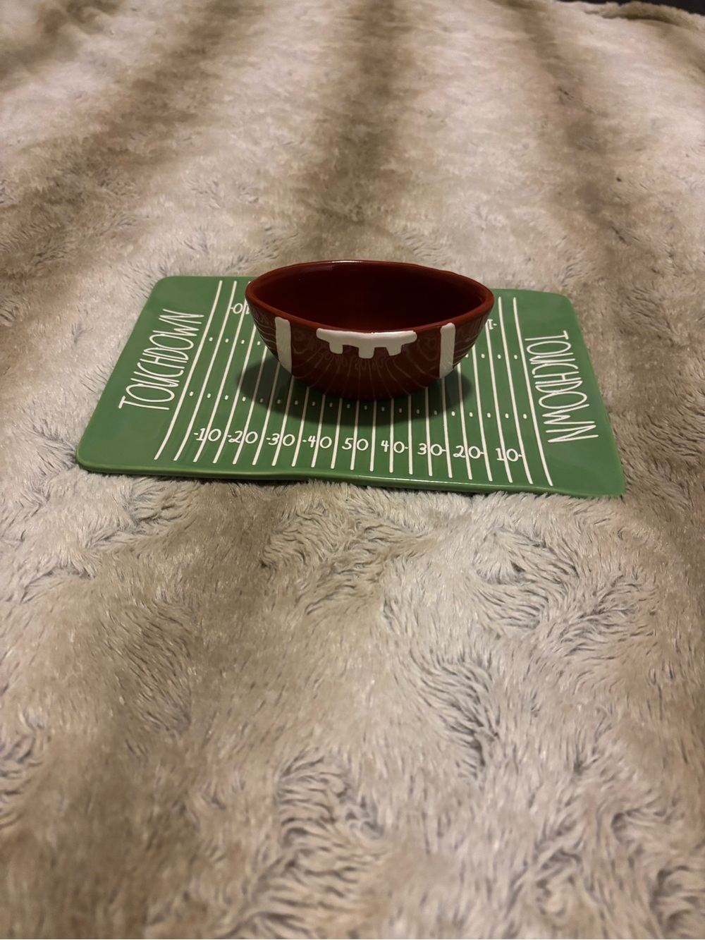 Rae Dunn Football chip and dip tray - Picture 3 of 6
